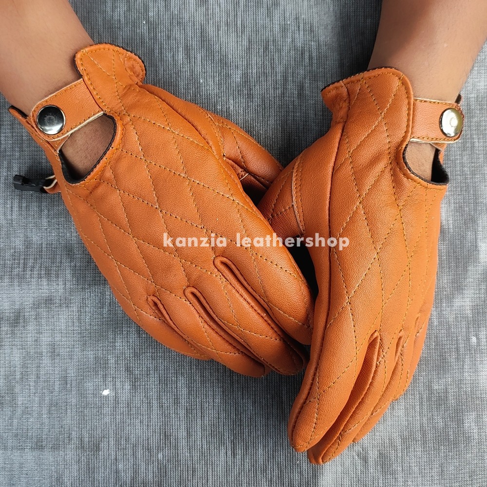 kanzia Leathershop Sarung Tangan Kulit Motor