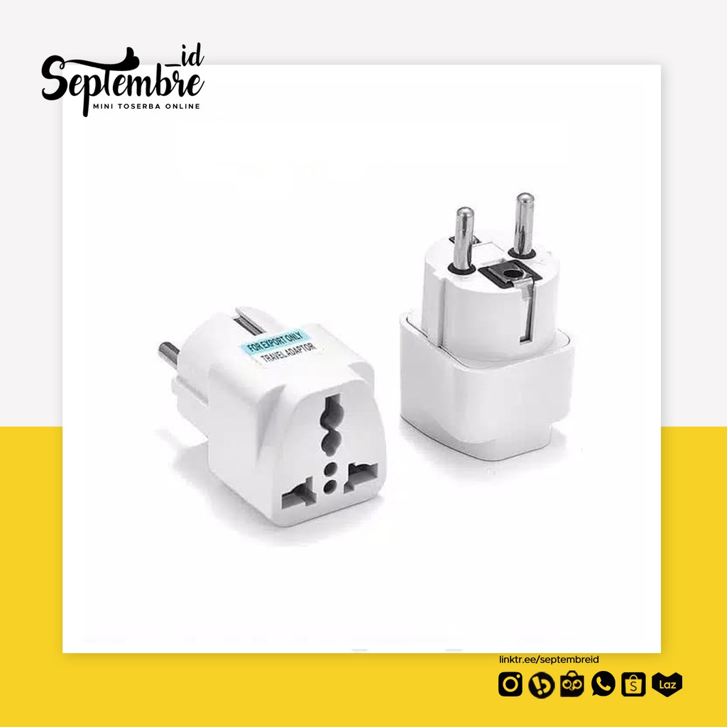 Colokan Adaptor Universal Adaptor Kaki 3 Travel Adapter Colokan Kaki 3