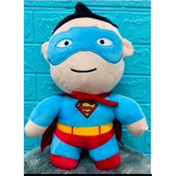 Boneka Super Hero Batman Superman Spiderman Iron Man Captain A Tinggi 35cm Berlabel SNI