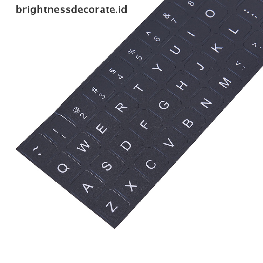 Stiker Keyboard Bahasa Inggris Warna Hitam Putih Untuk Pc Komputer