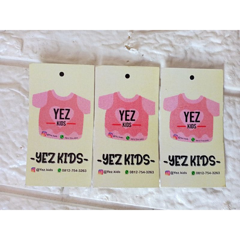 

hang tag baju KTU souvenir sepaket isi 200pc