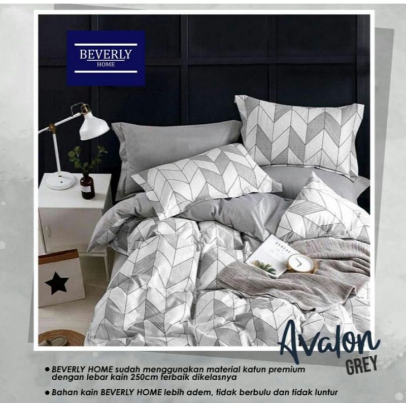 Kain Sprei Meteran Avalon Grey Beverly