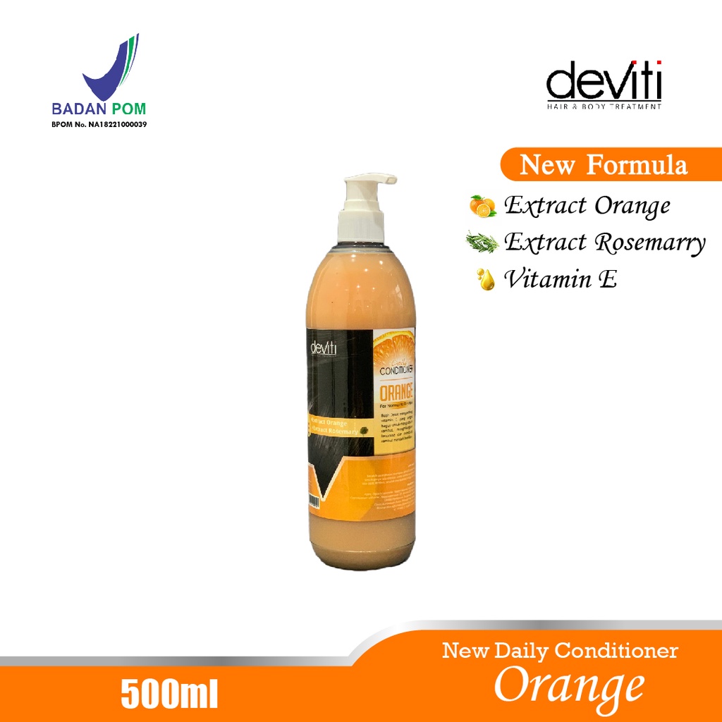 Deviti Hair Conditioner Orange 500Ml Perawatan Rambut Rontok