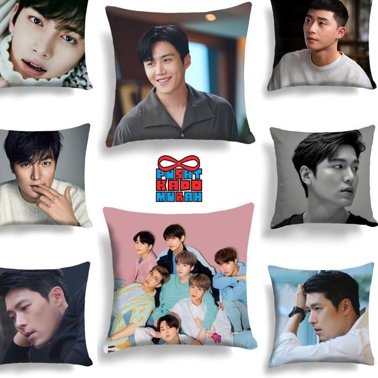 Premium.. Bantal Sofa Artis Korea 🇰🇷 - Hyun Bin / Lee Min Ho / Park Seo Joon / Ji Chang Wook / Kim S