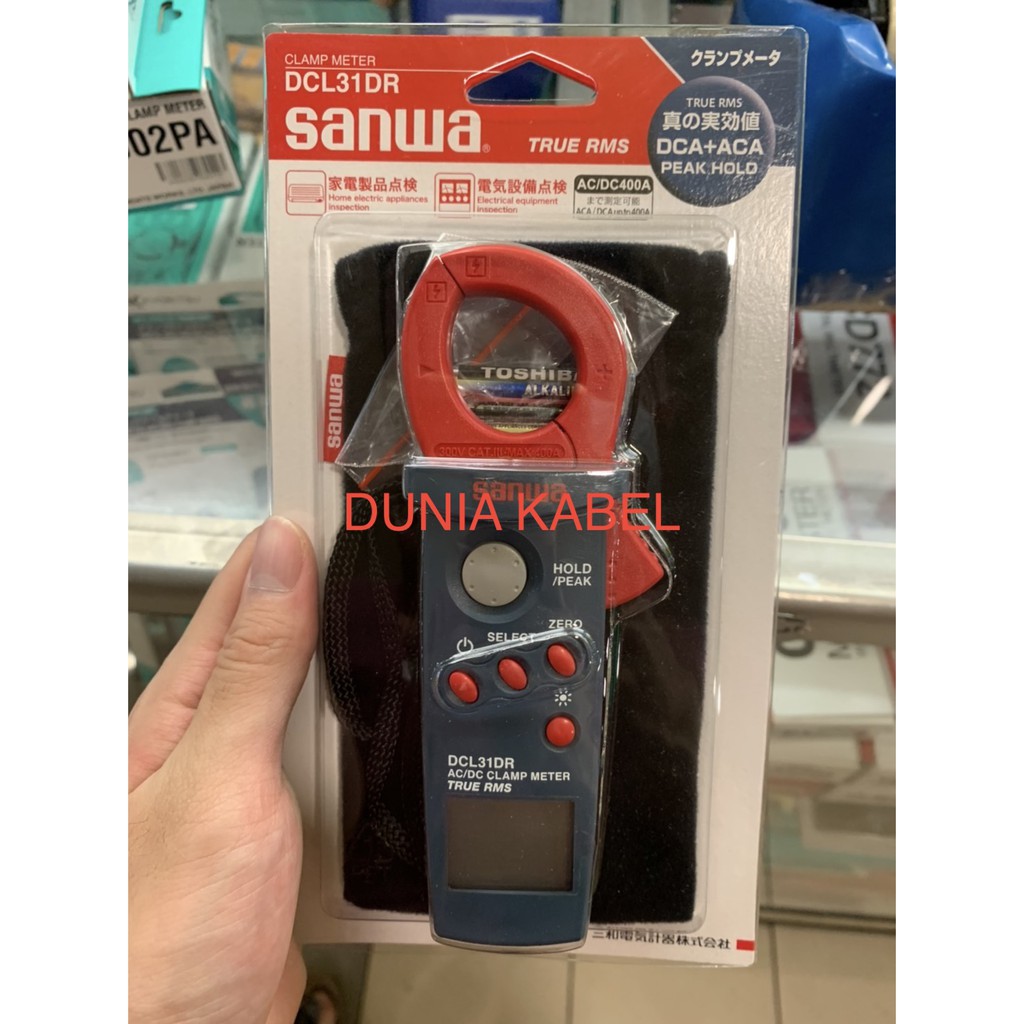 Mini Digital Clamp Meter DCL31DR Sanwa AC DC Tang Amper Ori Jepang