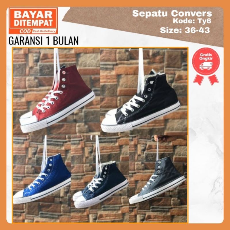 Sepatu Converse Pria Murah Sneakers Snekers Spatu Convers Wanita Putih Cewek Kekinian  Keren Terbaru
