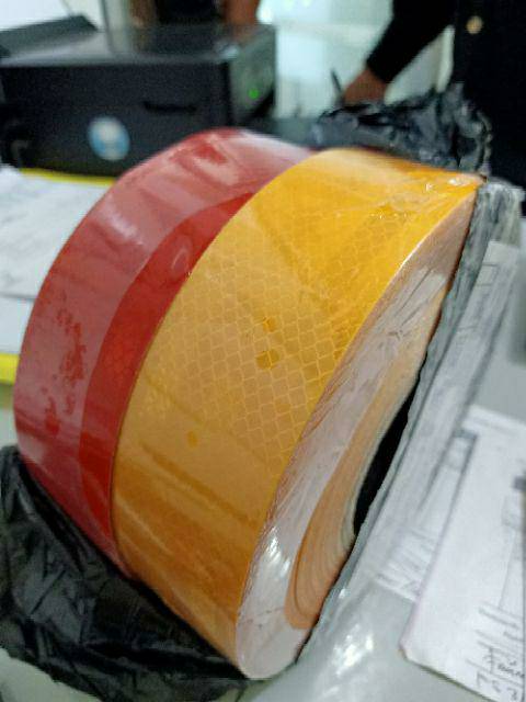 Sticker Reflector Mobil Box Uji KIR panjang 1 MTR Diamond Grade Tape