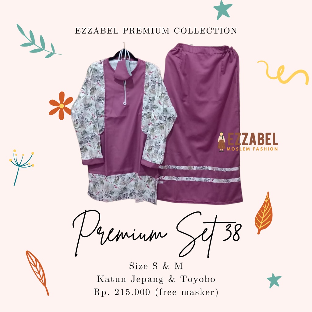 EZZABEL - PREMIUM SET 38 - SETELAN ROK BAJU HARIAN SANTRI GONTOR PUTRI