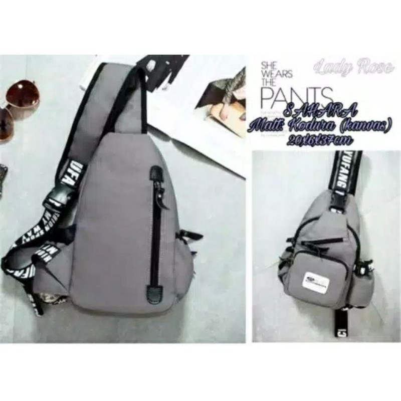 Tas selempang adam / tas waistbag simple / tas wanita pria