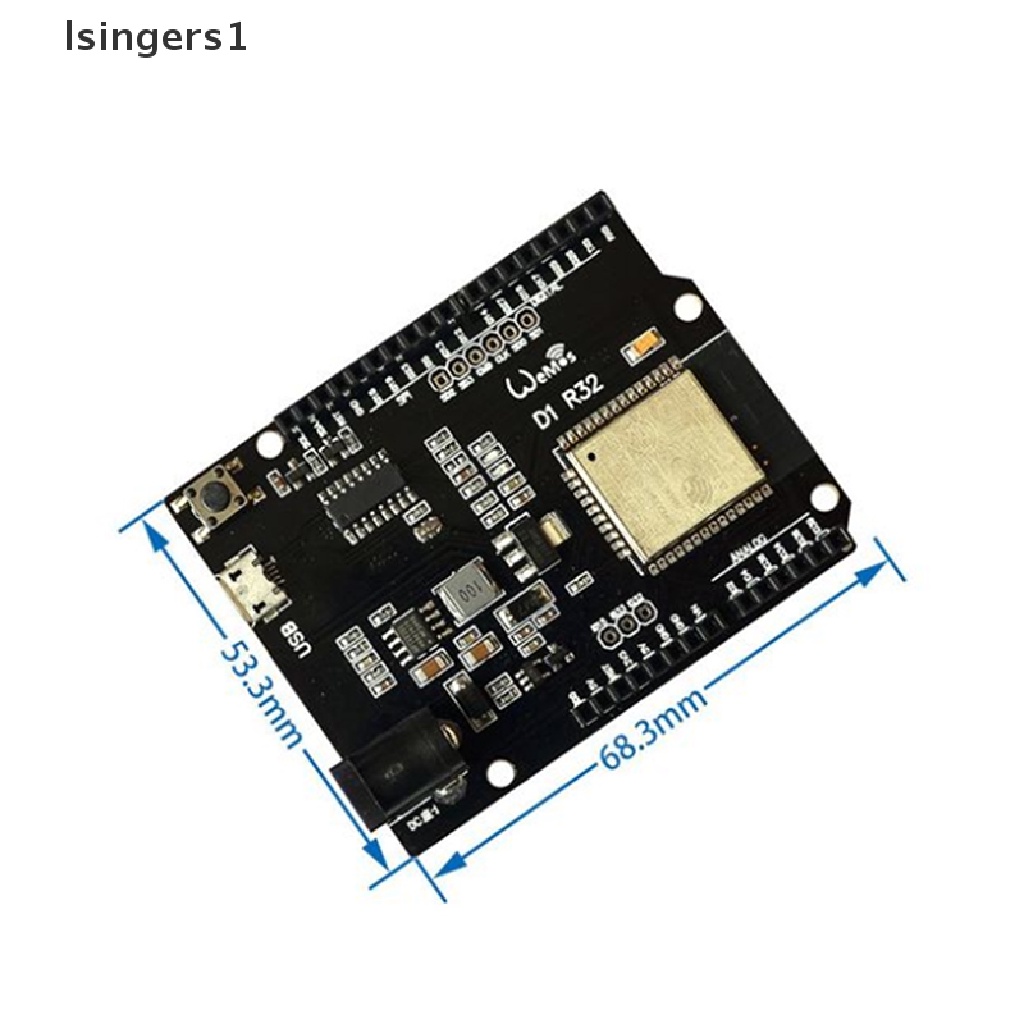 (lsingers1) Esp32 CH340G Wemos Board UNO R3 D1 R32 WiFi 4MB Bluetooth USB Untuk Arduino