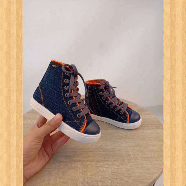 Sepatu Anak Signore Jeans Blue Orange
