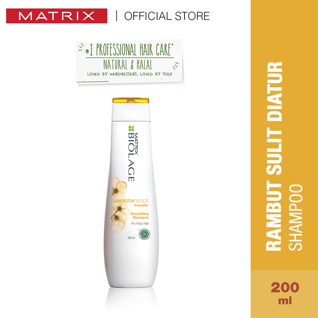 MATRIX Biolage Smoothproof Shampoo - Shampo Nutrisi Perawatan Pelembut Rambut Kering Kusut Mengembang 200 ml