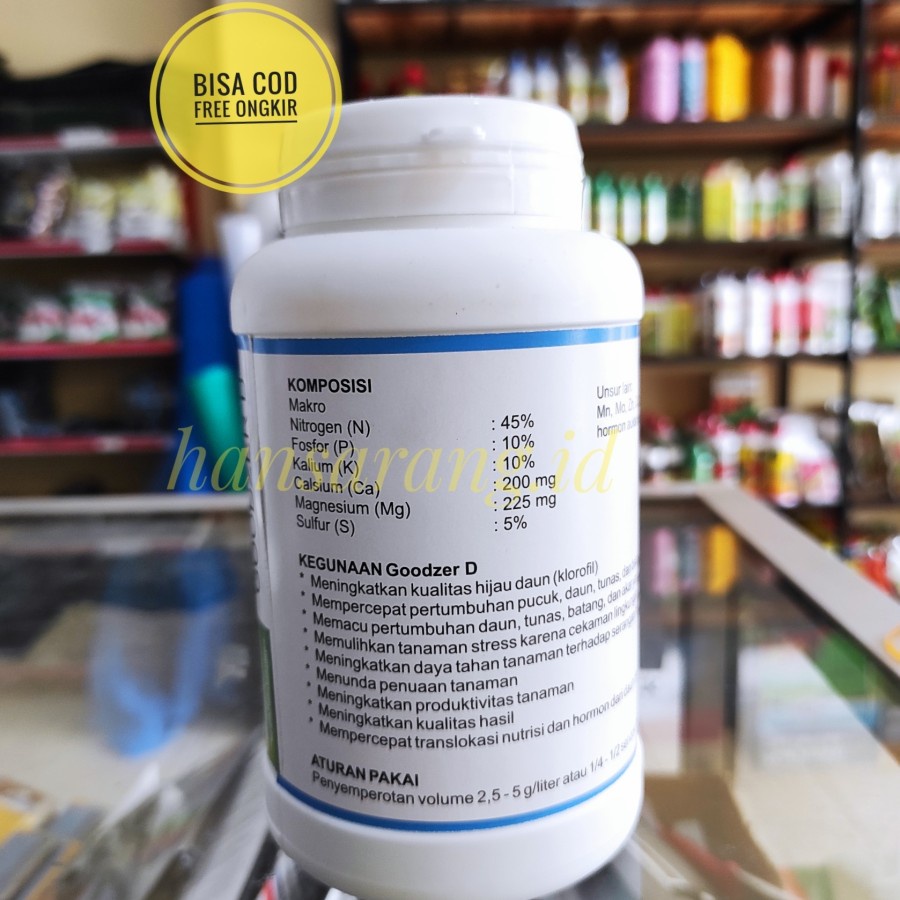 GOODZER D 45-10-10 Pupuk lengkap Nitrogen fosfor Kalium Calsium Magnesium Sulfur