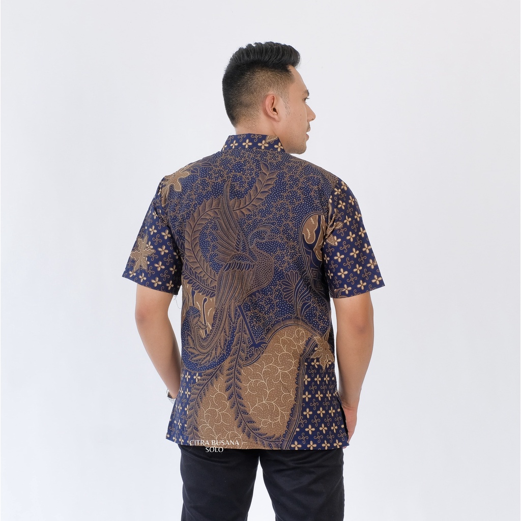 KENCONO DONGKER PENDEK Kemeja Batik Pria Full Furing Bahan Katun Primisima