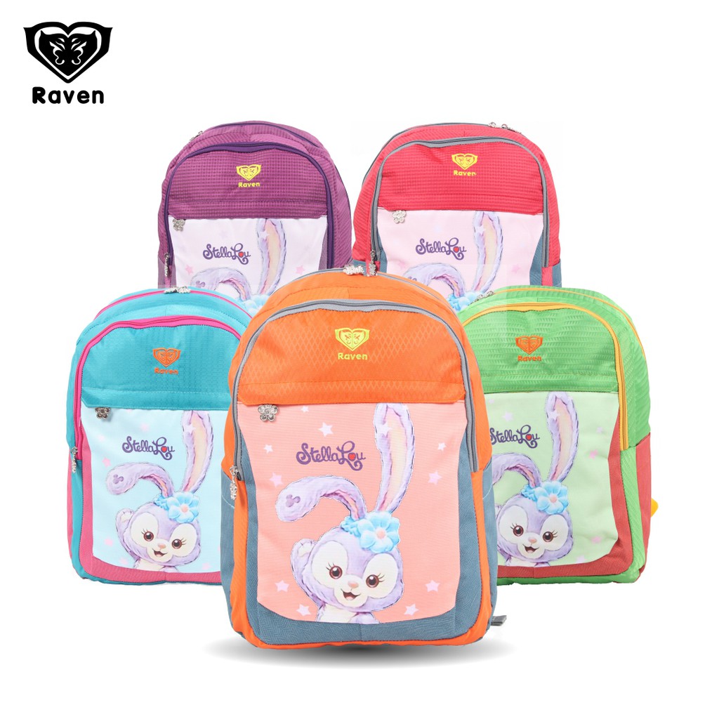 [KLIKTAS] Tas Ransel sekolah anak perempuan Raven 710110 Printung Kelinci SD SMP Remaja Backpack Punggung