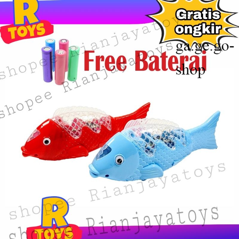 Promo mainan anak mainan ikan bergerak - mainan ikan - robot ikan bergerak GA.GE.GO
