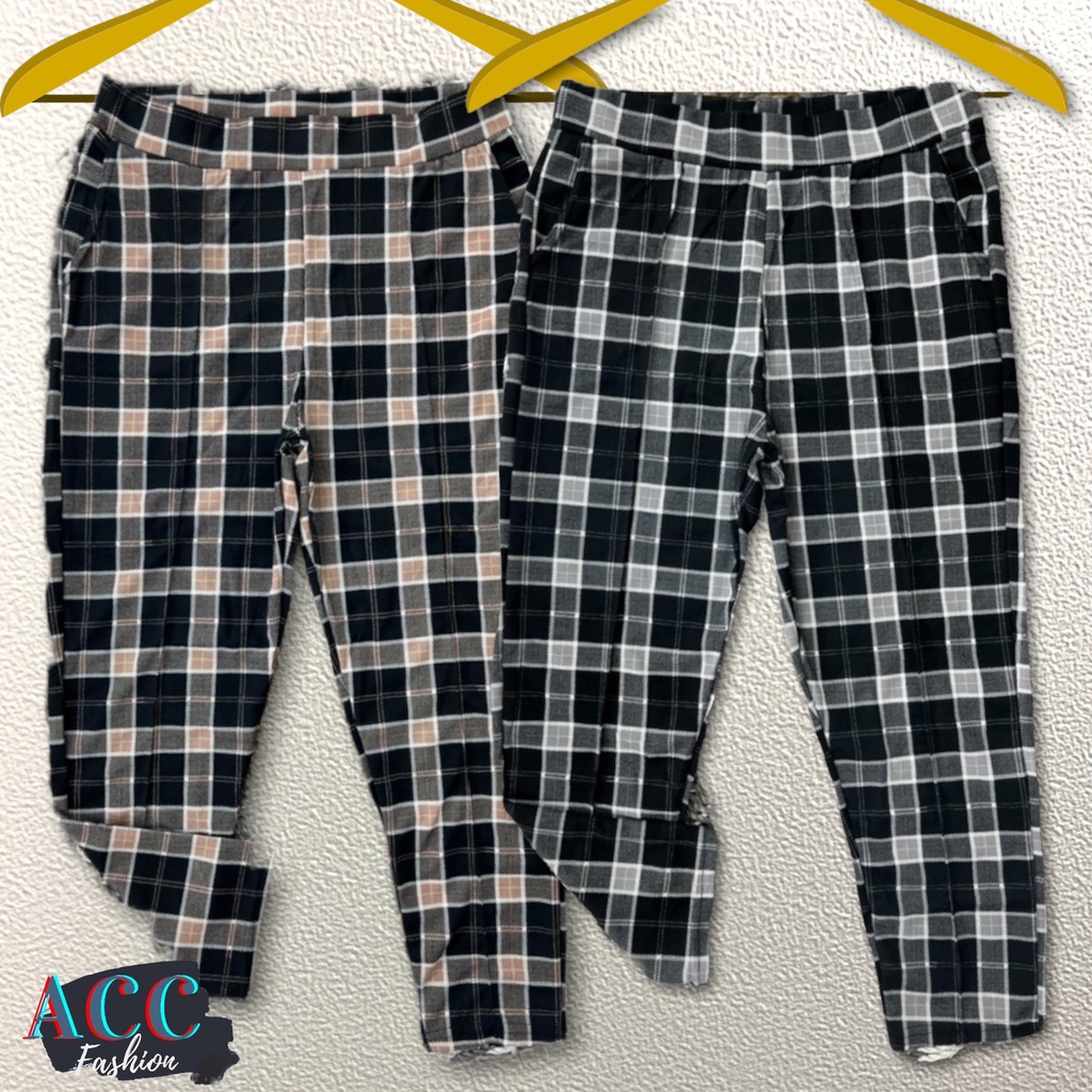 ￼CELANA JUMBO WANITA BIG SIZE CELANA KOTAK KOTAK CEWEK BAGGY JUMBO TARTAN PANTS CELANA BAHAN MELAR LUNA PANTS UKURAN JUMBO COD BAYAR DITEMPAT