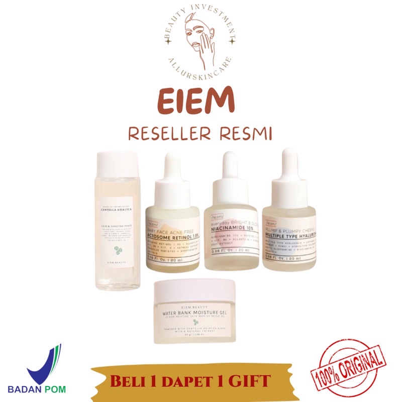 [READY] SERUM EIEM BEAUTY EI.EM SERUM BRIGHTENING MOISTURIZER EIEM TONER EIEM