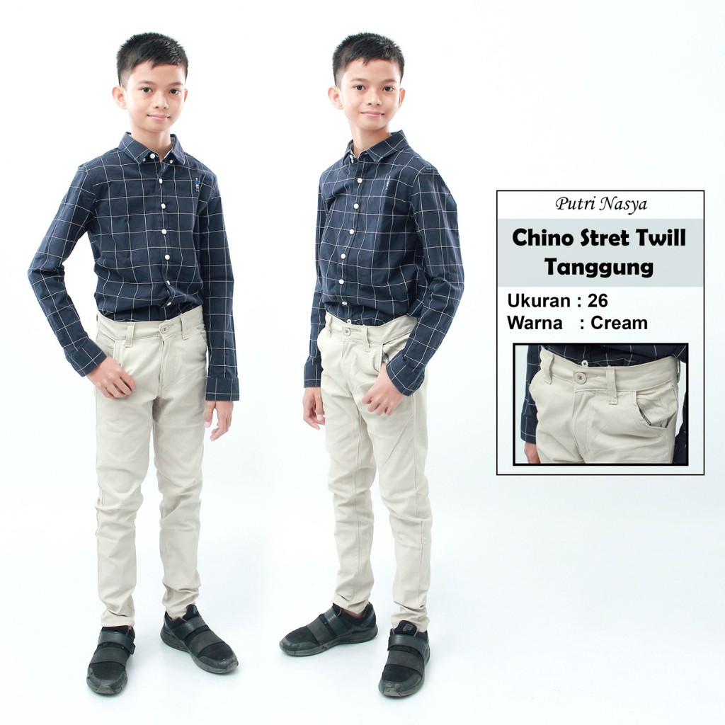  celana  chino anak  tanggung 24  26  celana  bahan anak  
