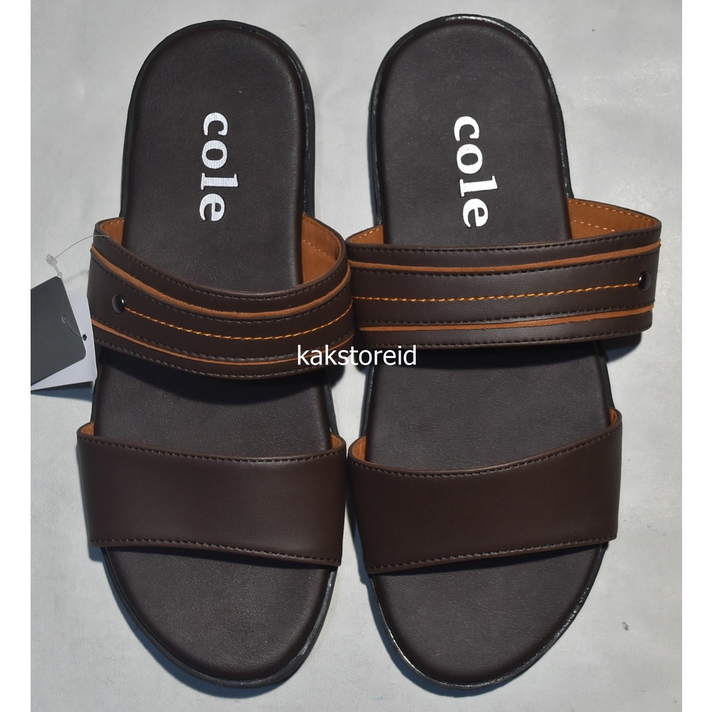 Sandal Pria COLE Coklat DTQ 12 ORIGINAL & REAL PICTURE
