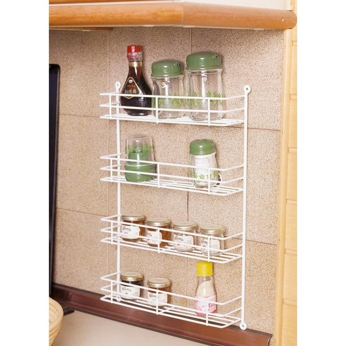 Rak Serbaguna dinding Bumbu Dapur Spice Rack Modelline 20.5x11.5x45,5