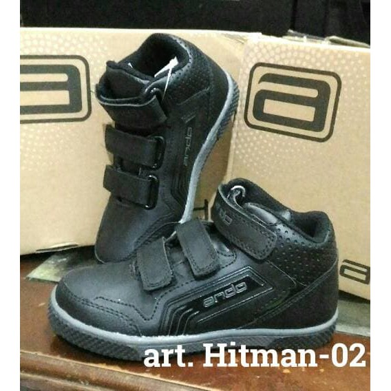 Terlaris {ltd} sepatu sekolah ando hitman 28-31#sepatu hitam #sepatu kets anak