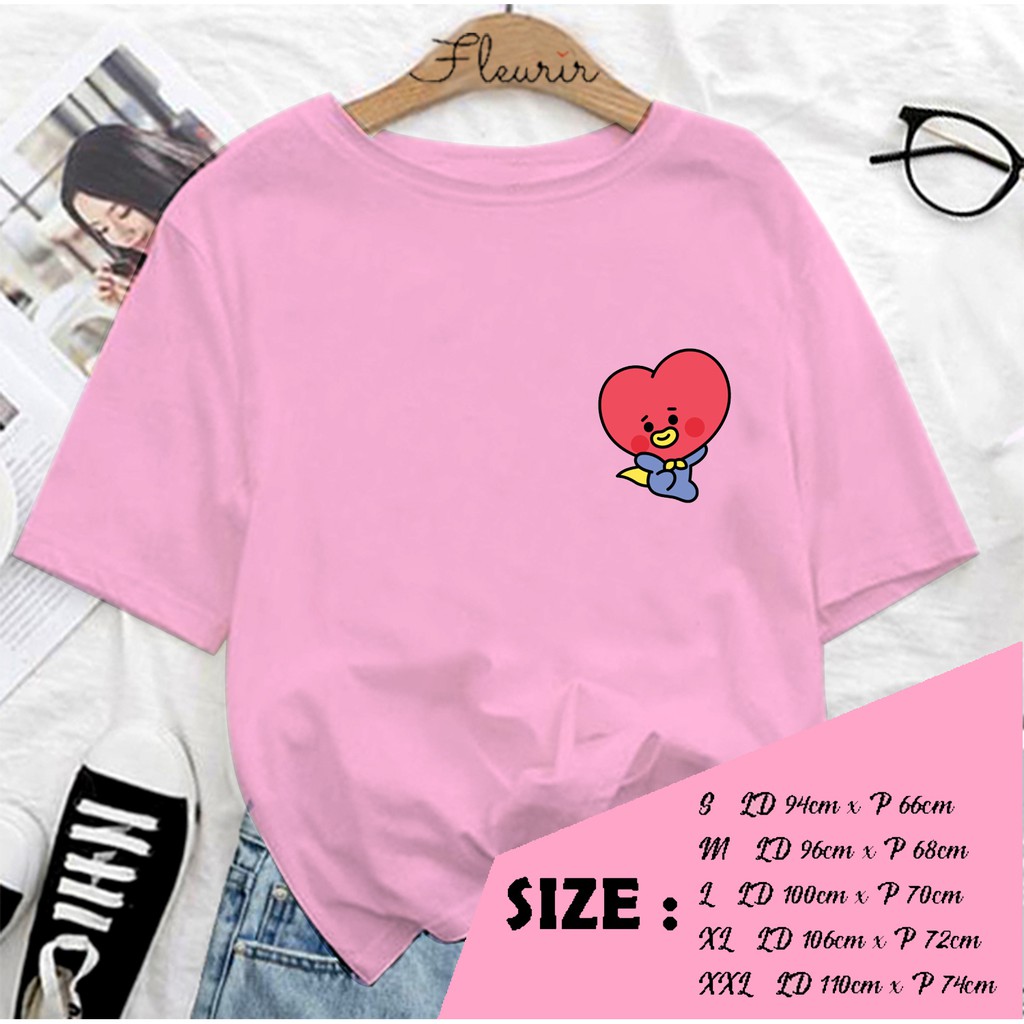 FLEURIR - KAOS TATA KPOP WANITA DEWASA LENGAN PENDEK TUMBLR TEE UNISEX