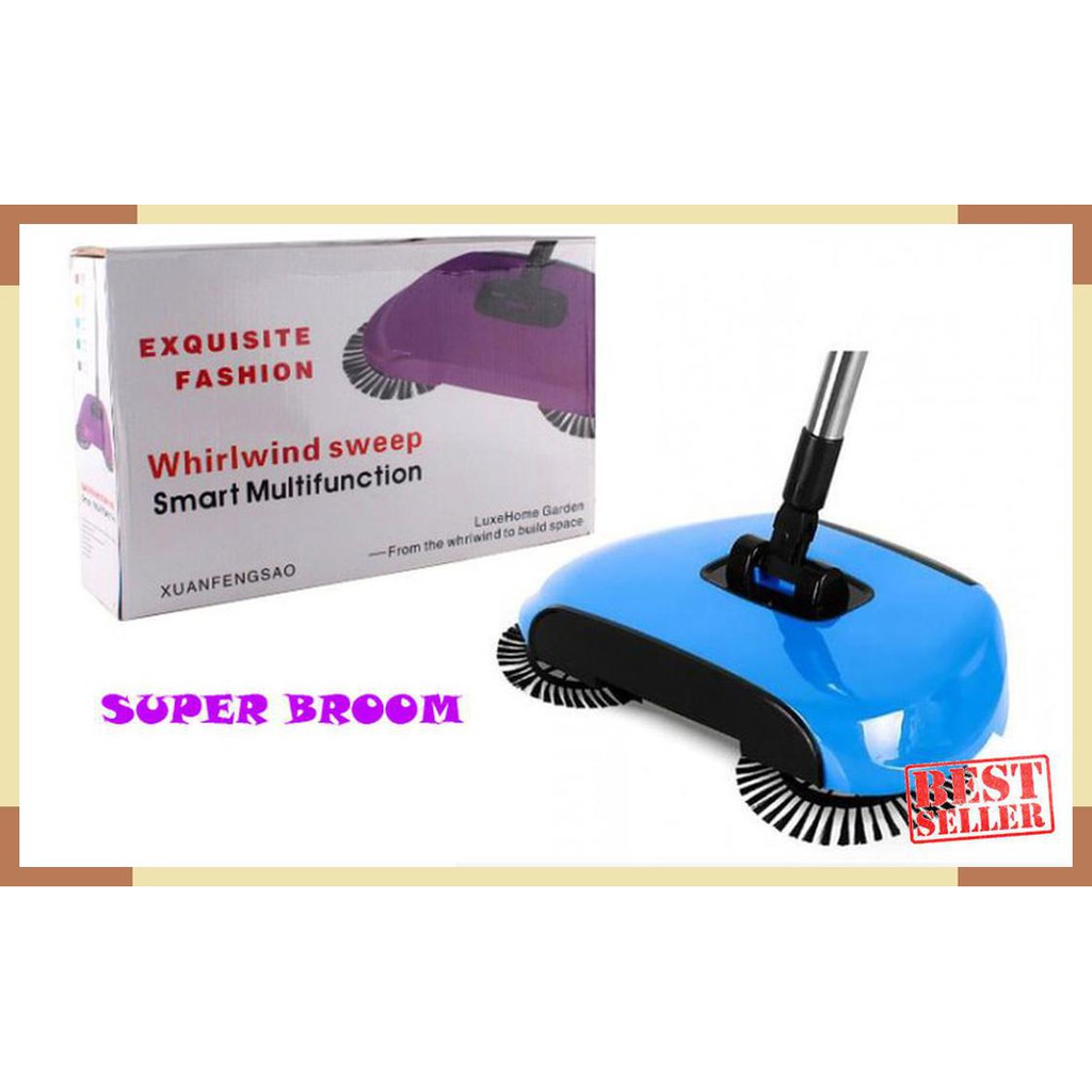 HOT SALE Super Broom Alat Sapu Lantai Elektrik Otomatis Spesifikasi Power Pilih MURAH