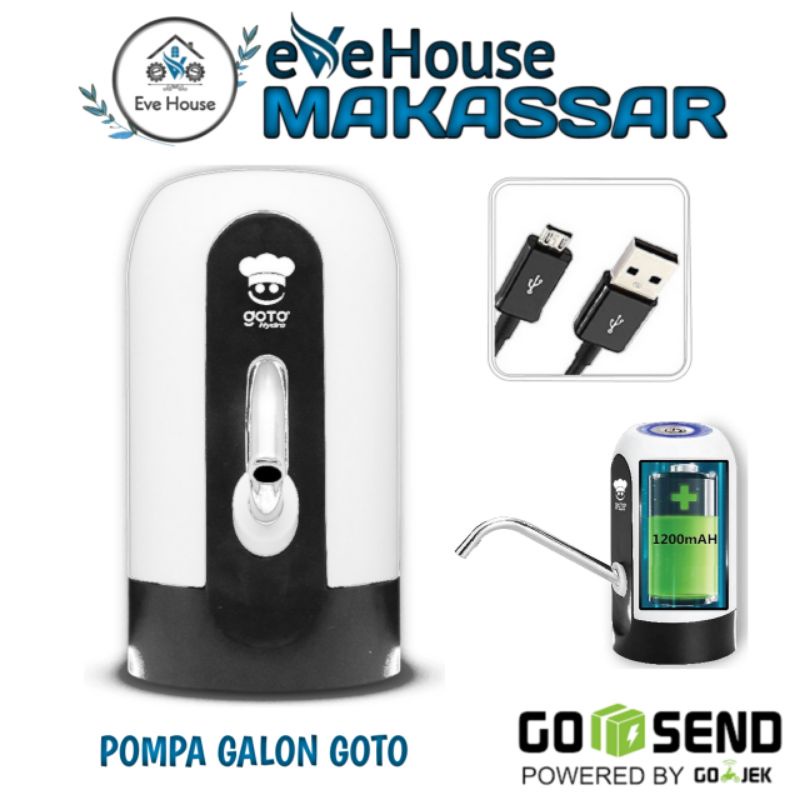 Jual Makassar V66 Pompa Galon Elektrik Usb Rechargeable Goto Hydro Shopee Indonesia 1202