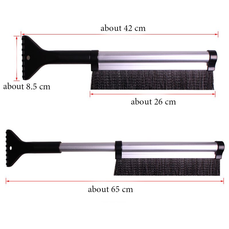 Outdoor Telescopic Snow Brush Ice Shovel Removal Car Defrosting Deicing Scraper Cleaner Tool