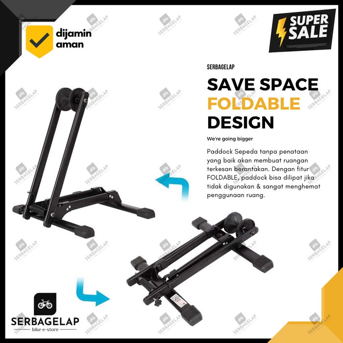 Aksesoris Sepeda - Standar Penyangga Paddock Bike Rack Repair Stand / Rak Display Sepeda