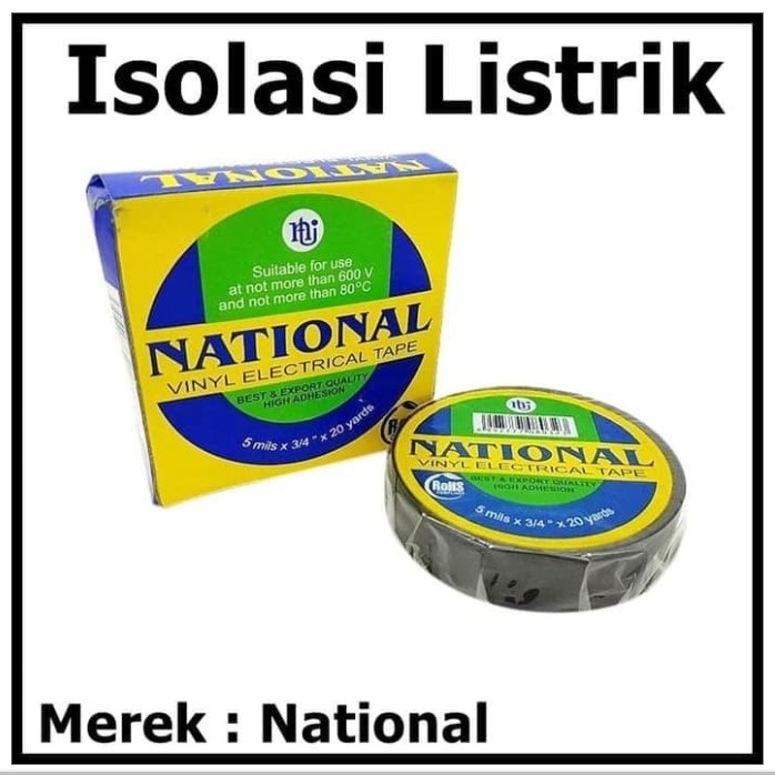 SELOTIP ISOLASI KABEL NATIONAL MURAH