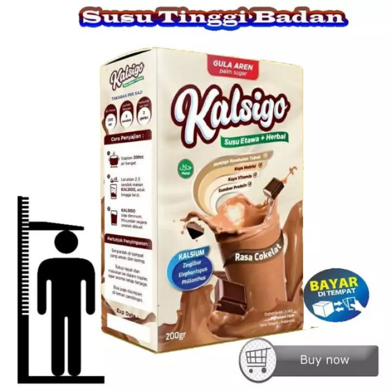 

Susu Kambing etawa KALSIGO 200gr susu kambing rasa coklat susu peninggi badan