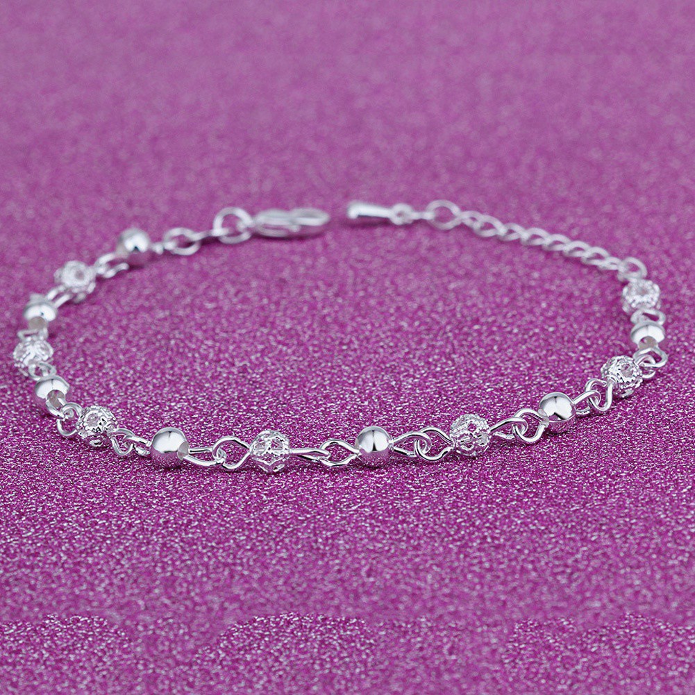 Gelang Kaki Sterling Silver 925 Gaya Korea untuk Wanita