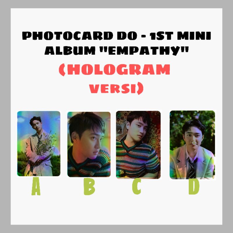 PHOTOCARD DO - 1st MINI ALBUM EMPATHY MURAH KPOP