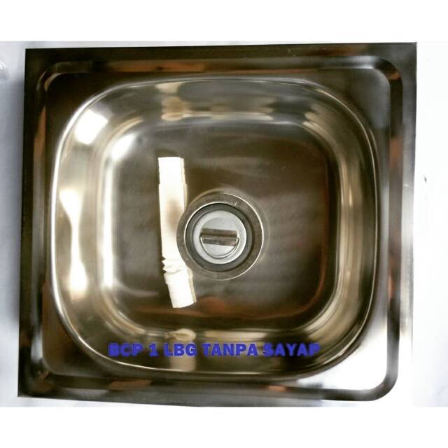 BAK CUCI PIRING STAINLESS STEEL 1 LUBANG/Obral Bak Cuci Piring Sink Wastafel BCP Stainless 50cm Tanpa Sayap BERKUALITAS