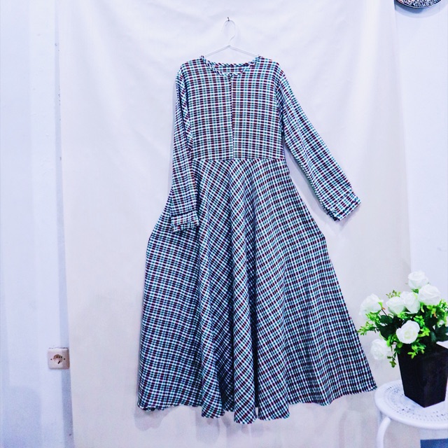 GAMIS FlaneL Kotak Kotak Kecil