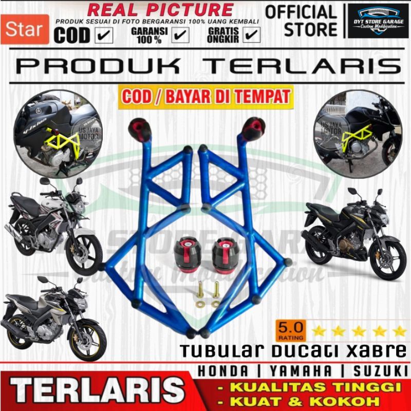 Tubular Crashbar Ducati Yamaha Xabre | Pelindung Bodi mesin Yamaha Xabre | Bodi Protector Guard Vari