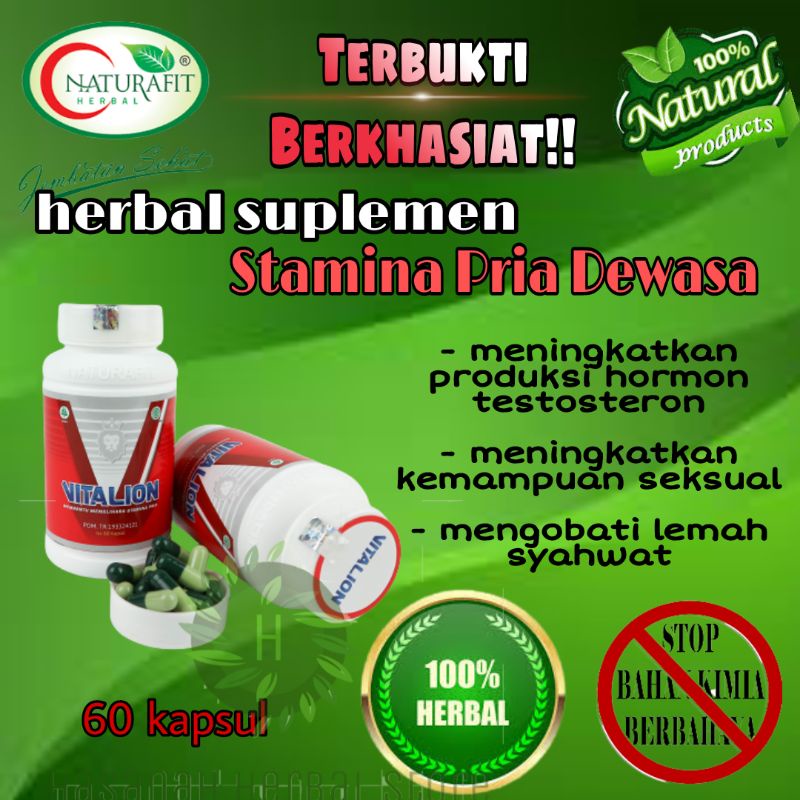 OBAT STAMINA PRIA DEWASA HERBAL VITALION 60 KAPSUL - obat stamina pria dan wanita/obat stamina pria 