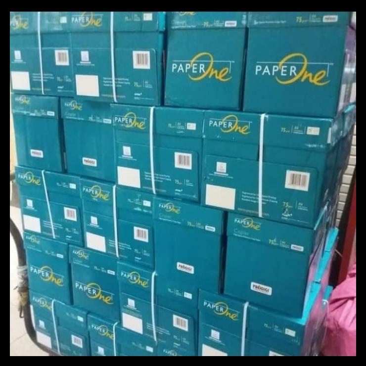 

PROMO KERTAS HVS A4 75 GRAM PAPERONE /KHSUSUS GOJEK/1 DUS =5RIM PROMO