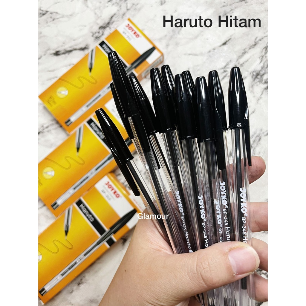 (COD) 12PCS / 1 BOX BallPen Pena Pulpen Pensil JOYKO Cetek-PAK Pen Pastel Tinta Hitam 0.7mm