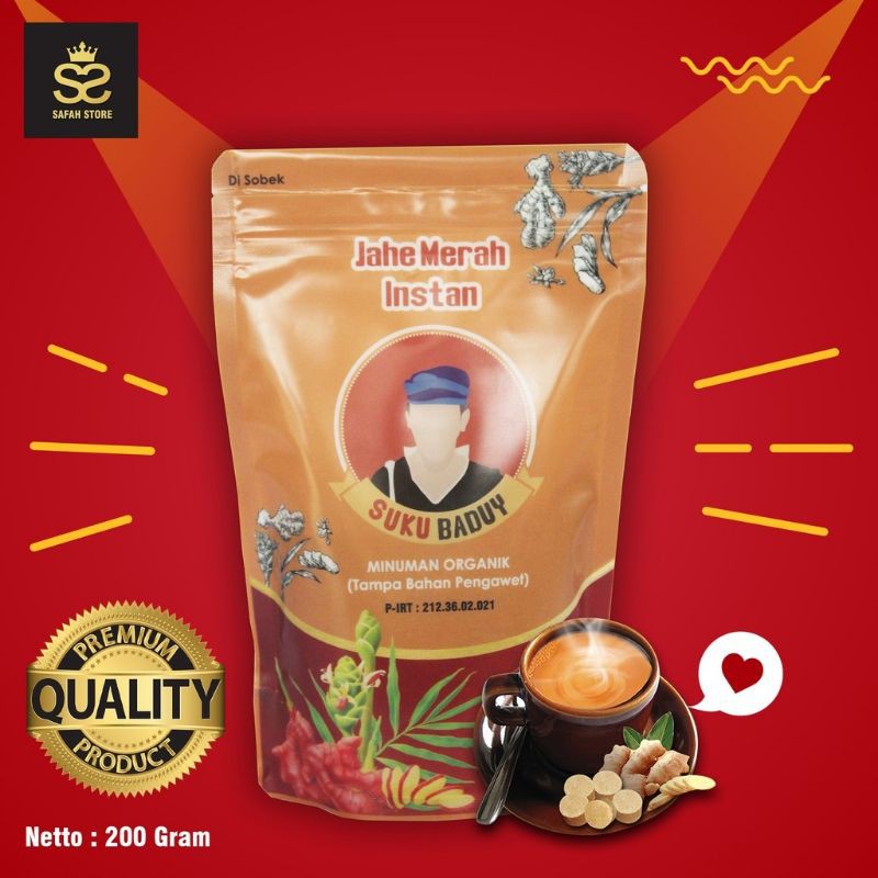 

JAHE MERAH INSTANT /SUKU BADUY / 100% ASLI TANPA BAHAN PENGAWET