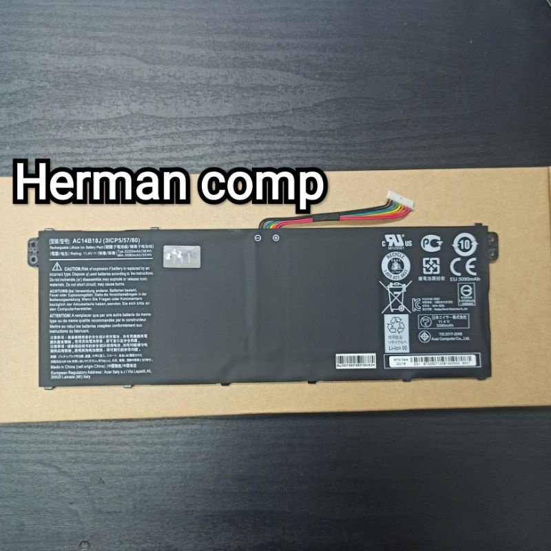 Original Baterai Acer Aspire E11 ES1-111 ES1-111-C81F ES1-131 ES1-531 ES1-511 ES1-711 AC14B18J