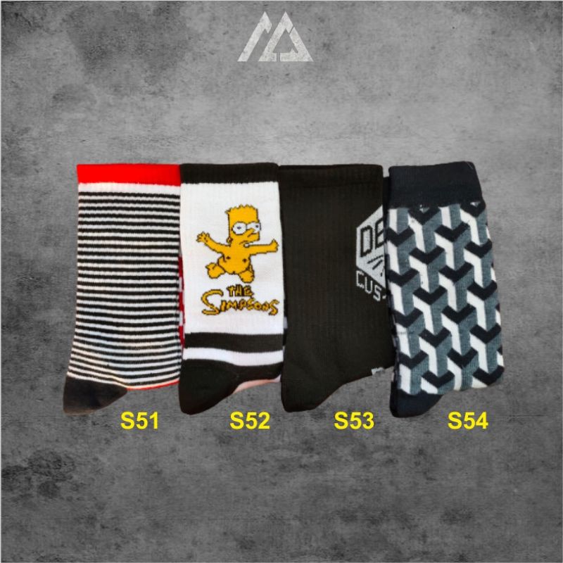 GROSIR KAOS KAKI OLDSCHOOL BEBAS PILIH MOTIF | KAOS KAKI SKATE | KAOS KAKI PRIA | MOHAKI SOCKS-5