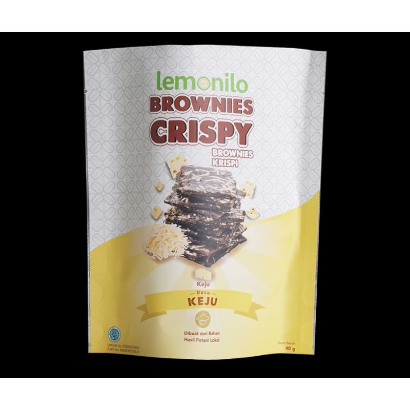 Brownies Crispy Lemonilo Rasa Chocochips Keju 35 Gram Kue Kering Kue Basah Snack Chips