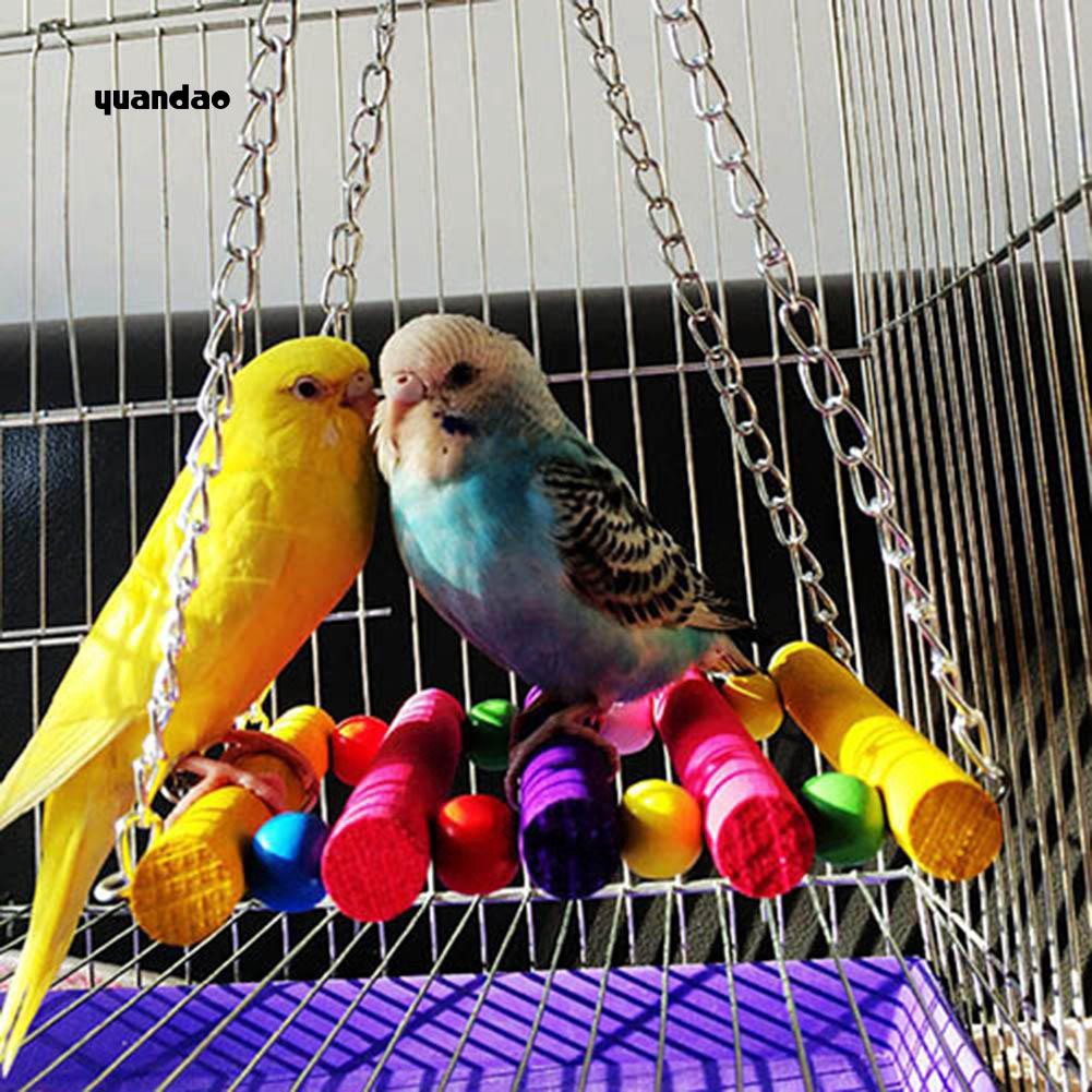 Pets Bird Toy Parrot Hanging Swing Rope Cage Toys Parakeet Cockatiel Budgie Toy