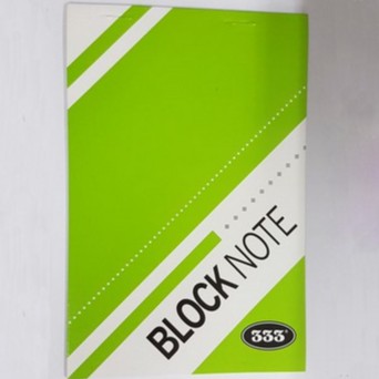 

BLOCK NOTE / NOTEBOOK SIZE A5 MERK 333 30 LEMBAR