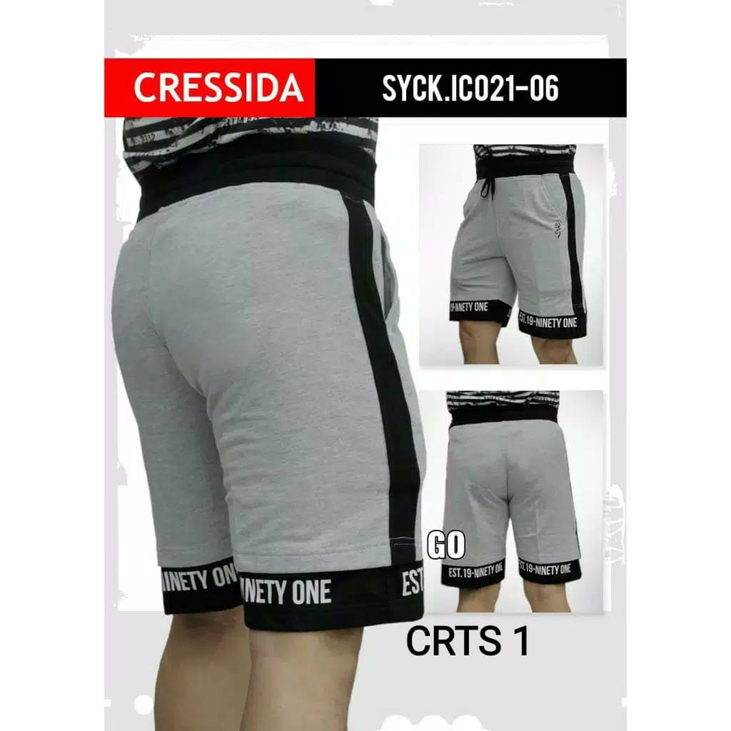 BB CRTS CRESSIDA CELANA TRAINING Polos Katun Combed Baby Terry Celana Training Pendek Laki Laki