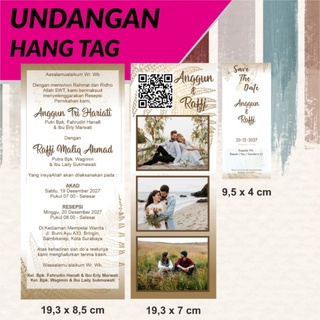 Jual Undangan Hangtag Tali Rami (Min. 30 pcs) pernikahan, Undangan ...