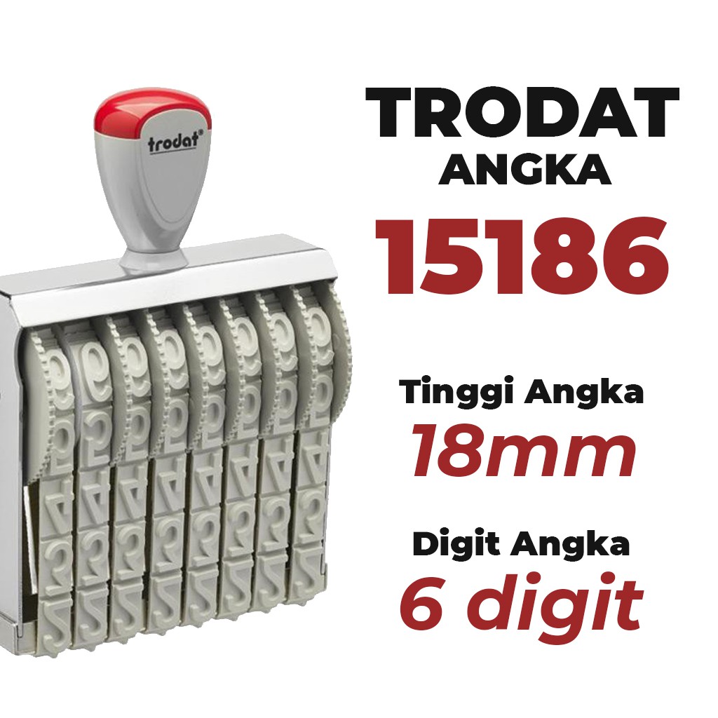 

Stempel Trodat Angka 15188 - 8 Digit 18 mm
